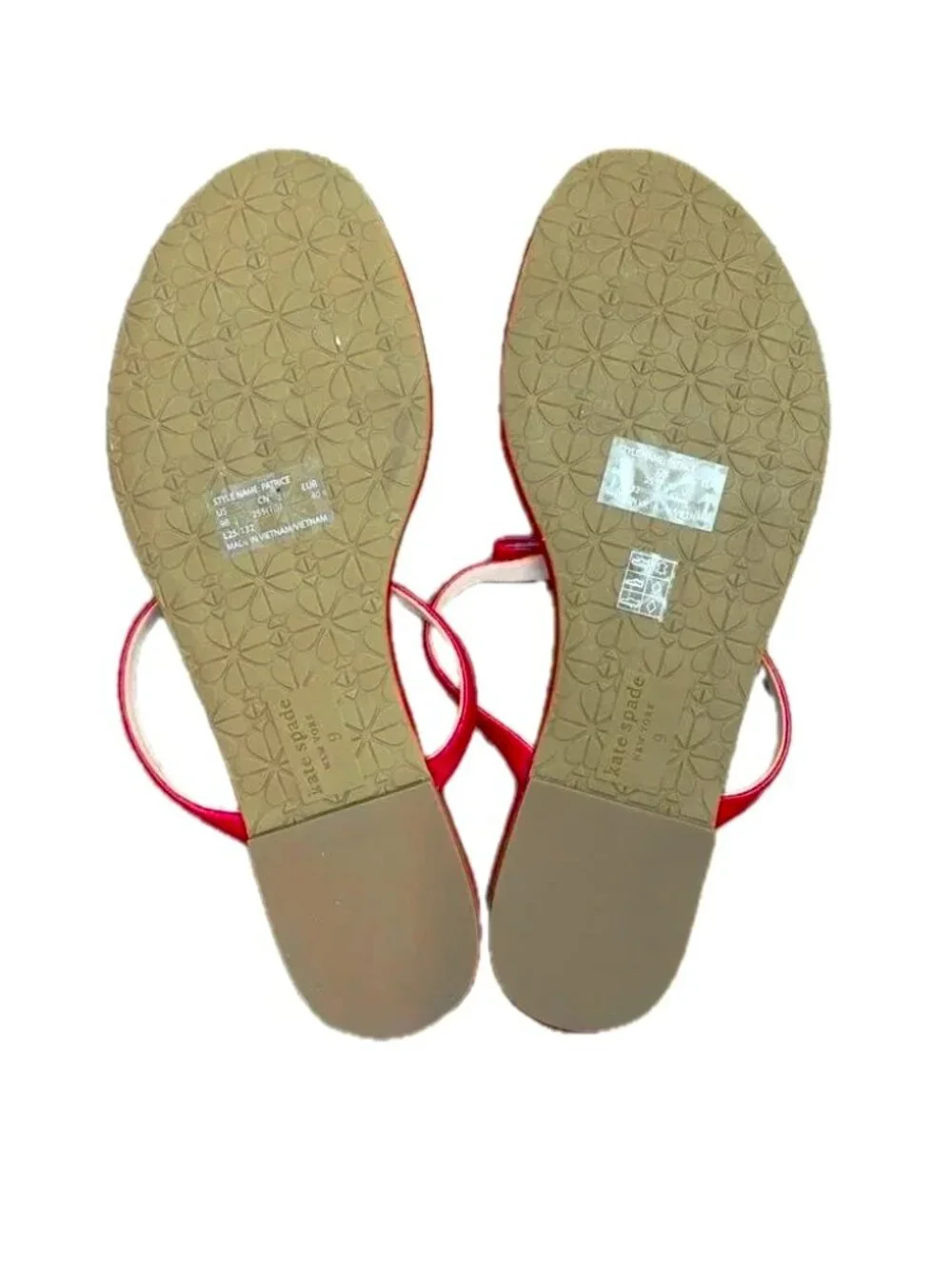 Kate Spade Red Thong Sandals Size 9 NEW